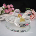 A pair of crystal mandarin bird figurine for wedding gifts and centerpieces